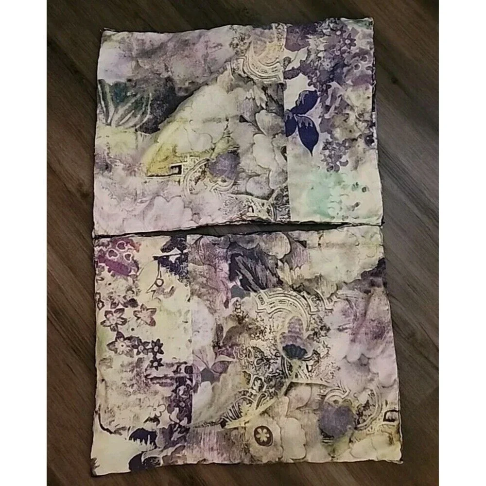 Pillow Case Sham 24 X 18 Purple Pink Floral Eco Print Y2k
